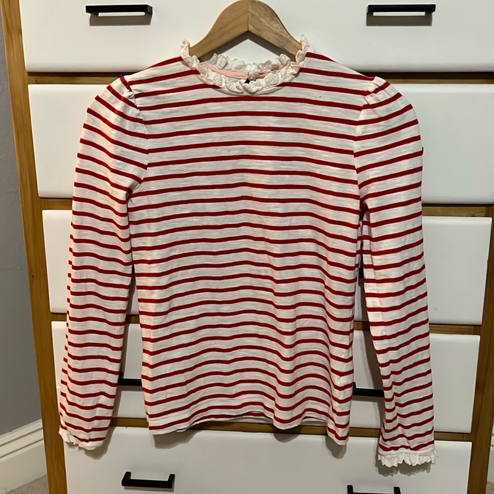 Boden long sleeve frill hem
